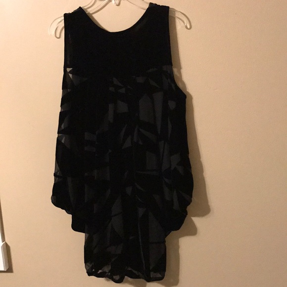 River Island: Black top, see-through pattern - Picture 2 of 3